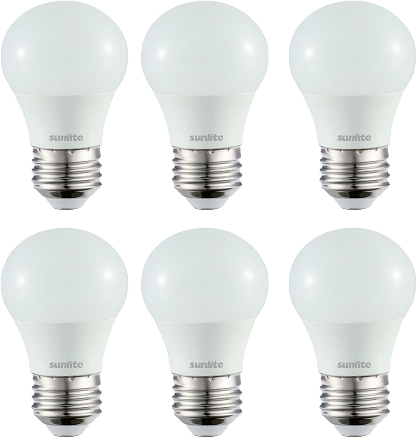 41564-SU LED A15 Refrigerator Light Bulb, 5.5 Watts (40W Equivalent), 450 Lumens, Medium Base (E26), Dimmable, Frosted Finish, UL Listed, Energy Star, 27K - Warm White, 6 Pack
